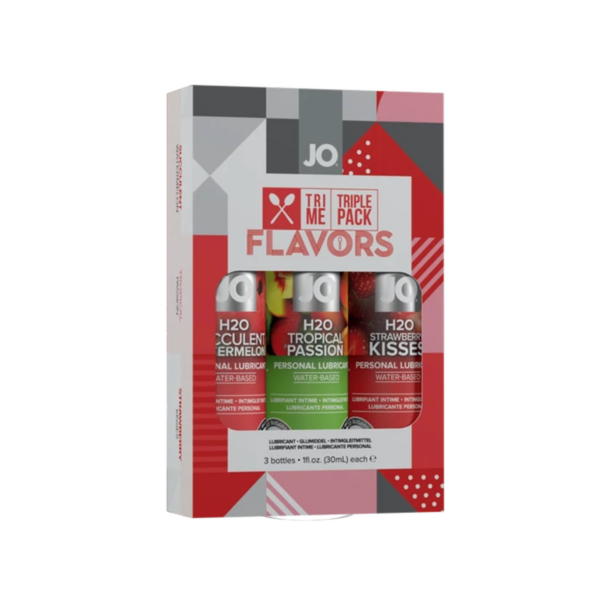 JO Tri-Me Triple Pack - Flavors - Various - Lubricant 1 floz / 30 mL